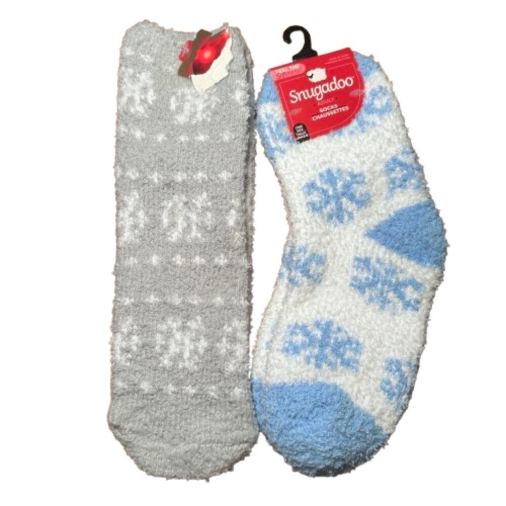Snowflake Fuzzy Socks 2 pair Bundle